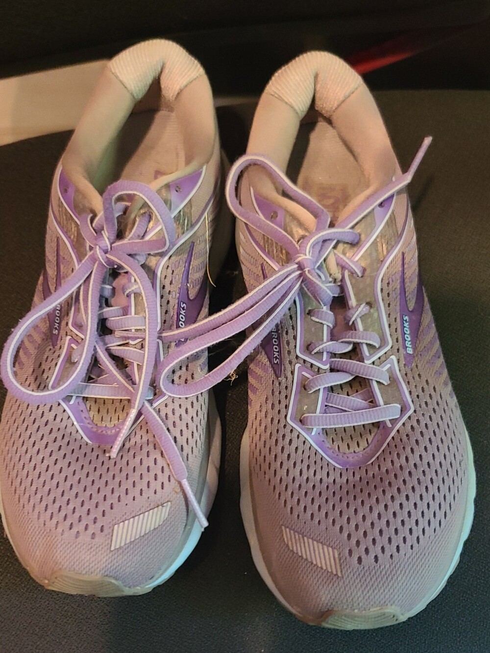 Brooks Ghost 12 Women's Mesh sz 10 Running Sneakers Purple/Gray/White 120305